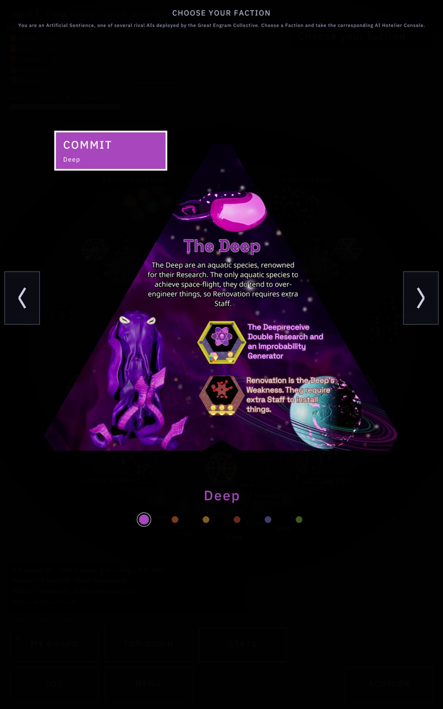 Choosing your faction — The Deep, with its strength and its weakness